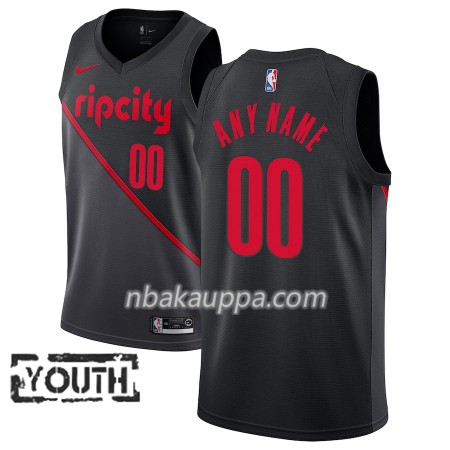 Portland Trail Blazers Custom 2018-19 Nike City Edition Musta Pelipaidat Swingman - Lasten